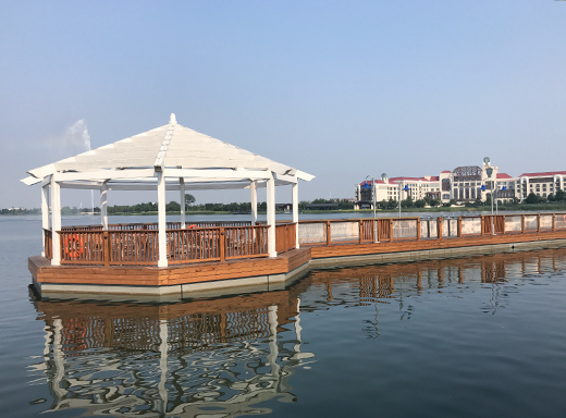 Durable WPC Decking Packing Yacht Aluminum Pontoon